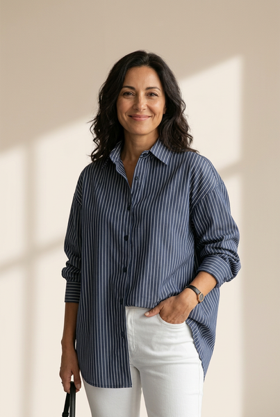 Women's Oversized Striped Shirt in Blouses & Shirts