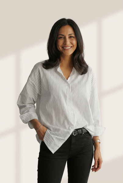 Women's Oversized Striped Shirt in Blouses & Shirts