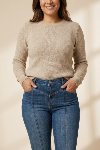 Women's Seamed Flare Denim Pants in Pants & Culotte