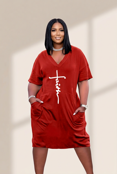 Cross and Faith Graphic Dress with practical styling and dependable silhouette control.