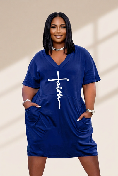 Cross and Faith Graphic Dress with practical styling and dependable silhouette control.