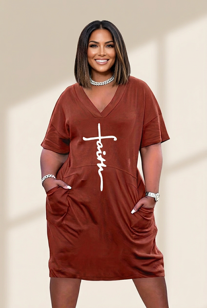 Cross and Faith Graphic Dress with practical styling and dependable silhouette control.