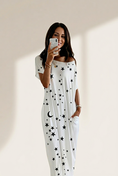 Women's Off-the-Shoulder Starry Dress in Blouses & Shirts