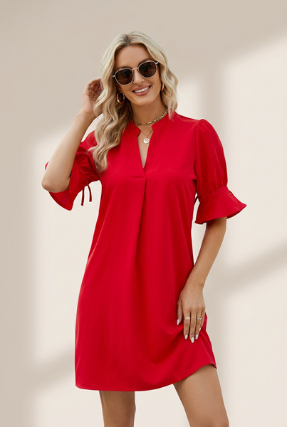 Women's Half Sleeve Mini Dress made for easy styling and wardrobe coordination, with premium-like structure and finish.