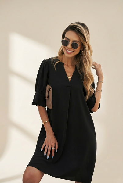 Women's Half Sleeve Mini Dress made for easy styling and wardrobe coordination, with premium-like structure and finish.