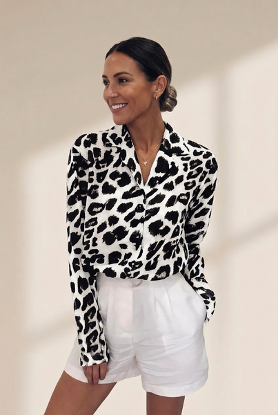 Women's Plus Size Leopard Shirt in Plus Size Tops