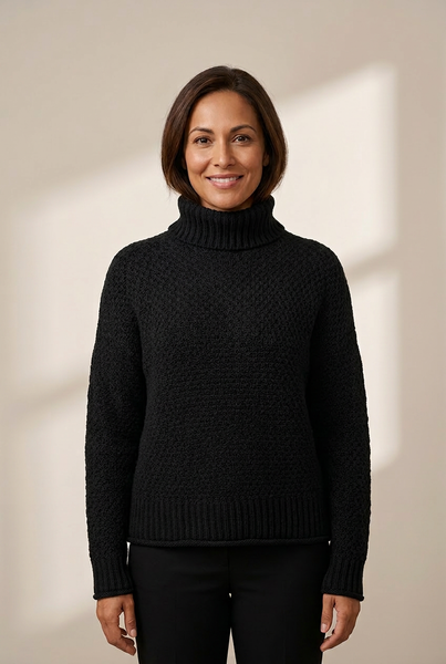 Women's Chunky Knit Turtleneck Pullover in Sweaters