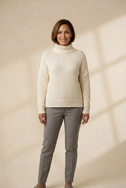 Women's Chunky Knit Turtleneck Pullover in Sweaters