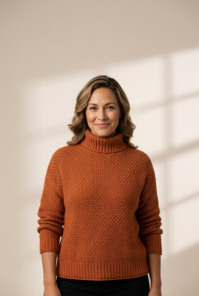 Women's Chunky Knit Turtleneck Pullover in Sweaters