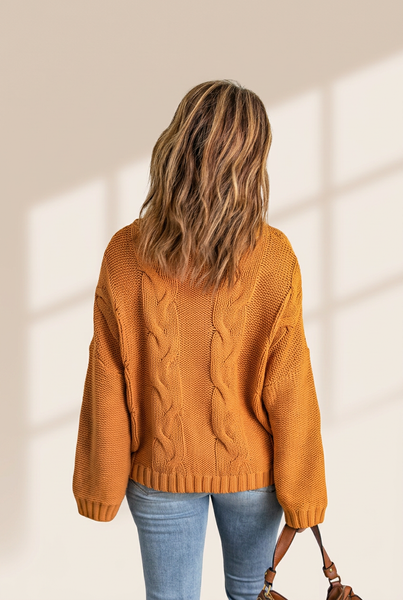 Women's Chunky Knit Turtleneck Pullover in Sweaters