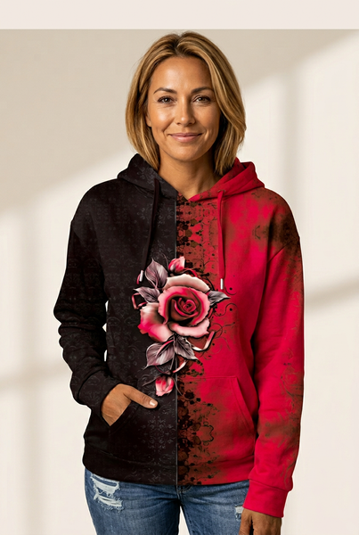 Women's Half and Half Hoodie in Sweatshirts & Hoodies