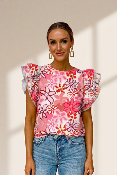 Women's Bohemian Floral Print Top made for easy styling and wardrobe coordination, with premium-like structure and finish.