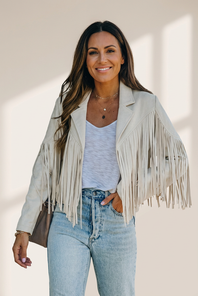 Women's Western Fringe Suede Jacket in Jackets