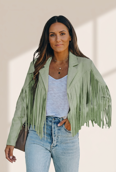 Women's Western Fringe Suede Jacket in Jackets