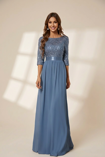 Floor-Length Sequin Evening Dress with practical styling and dependable silhouette control.