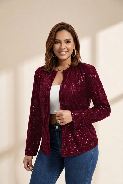 Women's Fashionable Long Sleeve Jacket made for easy styling and wardrobe coordination, with premium-like structure and finish.
