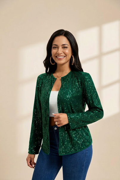 Women's Fashionable Long Sleeve Jacket made for easy styling and wardrobe coordination, with premium-like structure and finish.