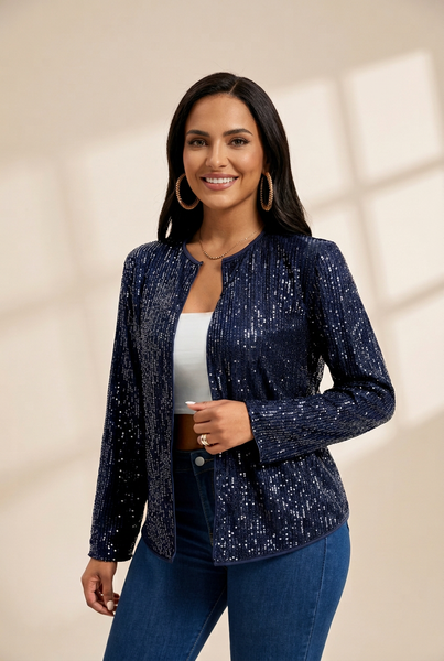 Women's Fashionable Long Sleeve Jacket made for easy styling and wardrobe coordination, with premium-like structure and finish.