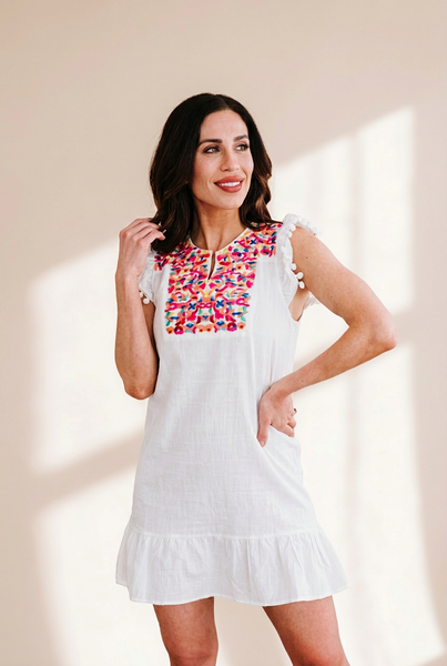 Women's Shift Mini Dress Women's Ethnic Short Sleeve Floral Print Summer Dress