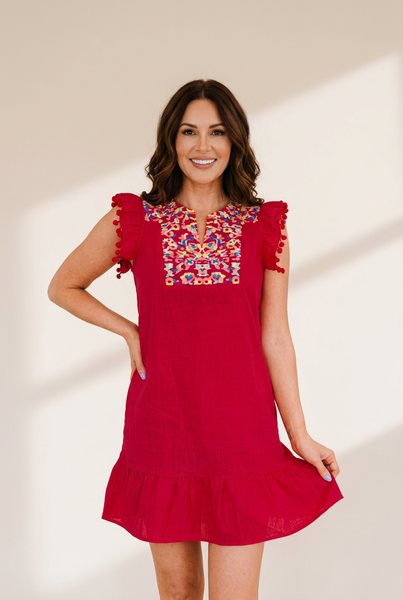 Women's Shift Mini Dress Women's Ethnic Short Sleeve Floral Print Summer Dress