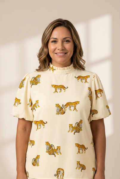 Women's Tempting Printed Lapel Single-Breasted Long-Sleeved Blouse