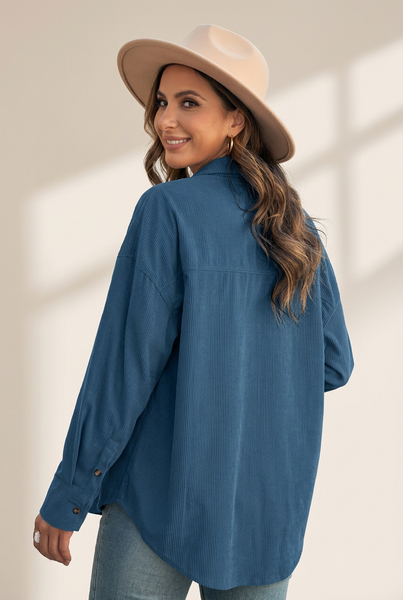 Women's Fashion Style Button Lantern Long Sleeve Blouse