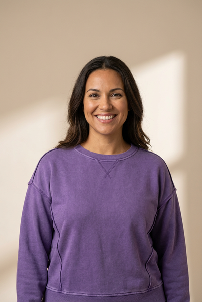 Women's Mineral Wash Cotton-Blend Sweatshirt with Exposed Seams