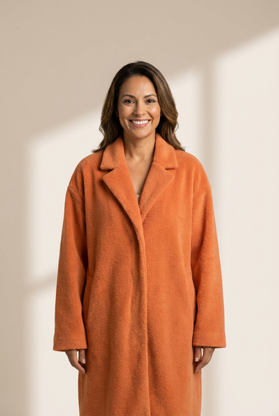 Women's Coats Long Sleeve Lapel Plush Long Coat