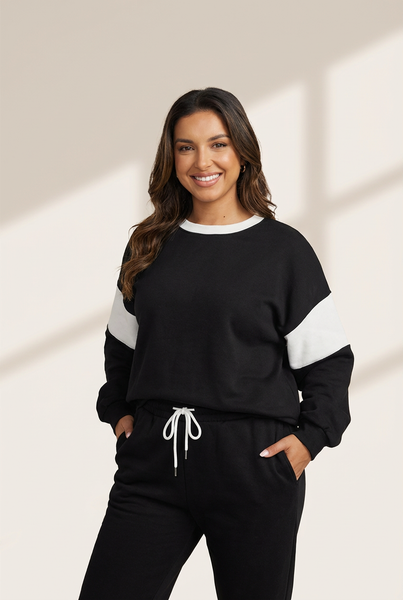Women's High-Waisted Activewear Pant Set in Black - Comfortable, Stylish, and Perfect for Workouts or Casual Wear