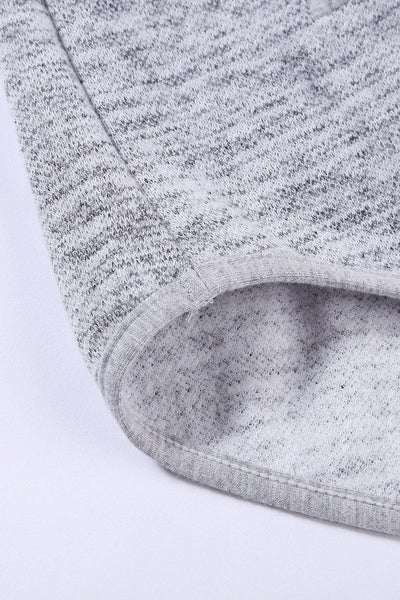 women's heather gray henley hoodie with button placket made for easy styling and wardrobe coordination, with premium-like structure and finish. with