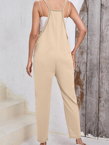 Elevate Your Street Style with Women's Sleeveless V-Neck Jumpsuit