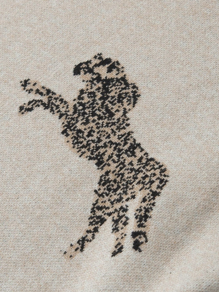 Women's Apricot Cheetah Print High Neck Short Sleeve Sweater - Southern Belle Style