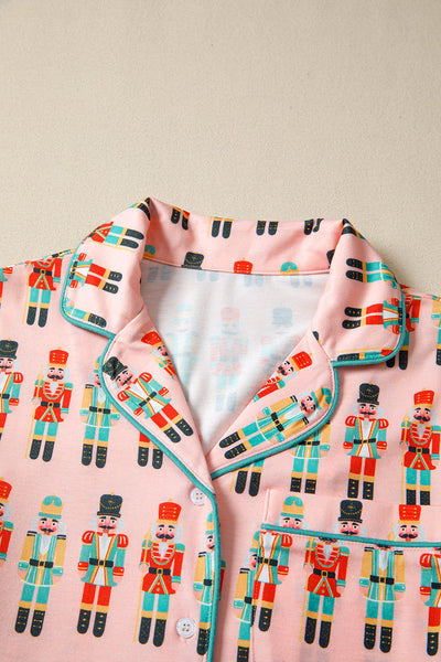 Festive Women's Holiday Pajama Set - Cozy Cotton Sleepwear for Christmas, Relaxed Fit, Ideal for Family Gatherings