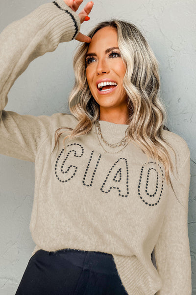 Women's Cozy CIAO Knit Graphic Jumper in Sweaters