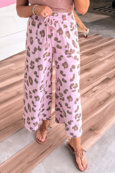 Women's Leopard Print Loose-Fit Trousers - Trendy Casual Pants for Effortless Chic Style and Comfort