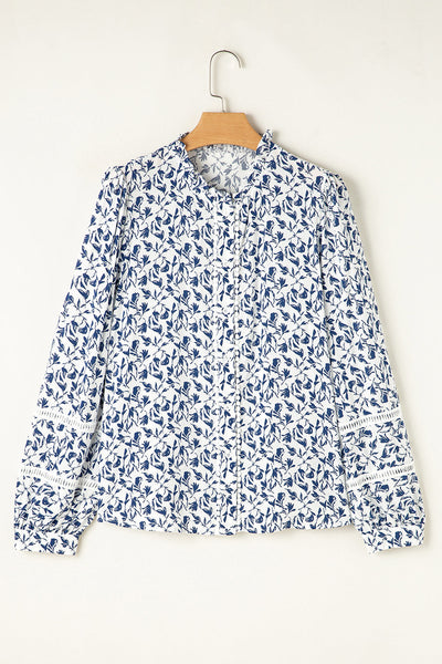 chic women's floral print long sleeve cotton shirt - casual and cozy fall fashion for effortless autumn style made for easy styling and wardrobe with