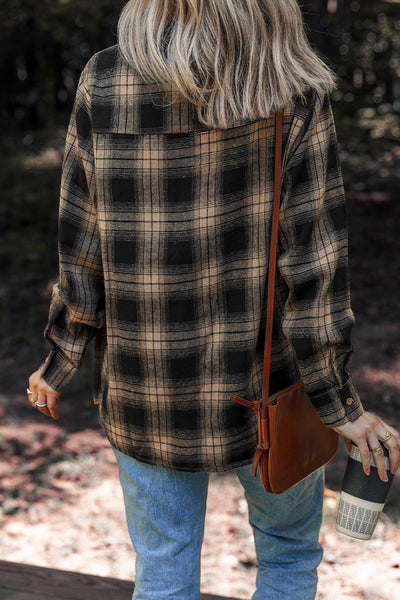 Soft Taupe Oversized Women's Brushed Shacket for Cozy Casual Layering - Perfect for Chic Everyday Style