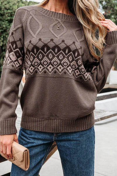 Cozy Women's Boho Western Sweater Cardigan - Long Sleeve, Relaxed Fit, Ideal for Fall Layering and Chic Style