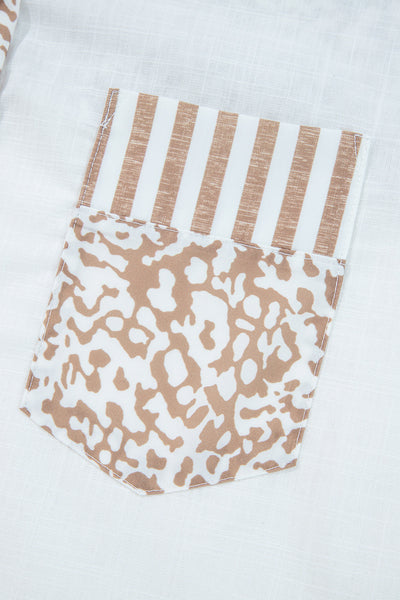 Chic Women's Leopard Print Shirt - Trendy Casual Top in Brown & Black for Effortless Everyday Style