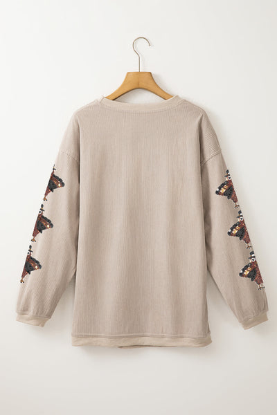 Women's Cozy Thanksgiving Graphic Sweatshirt - Soft Autumn Style, Perfect Fit for Festive Holiday Gatherings made for easy styling and wardrobe