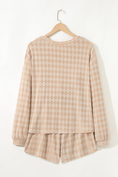 Cozy Chic Parchment Women's Loungewear Set - Comfortable Casual Wear in Soft Neutral Tones for Effortless Elegance