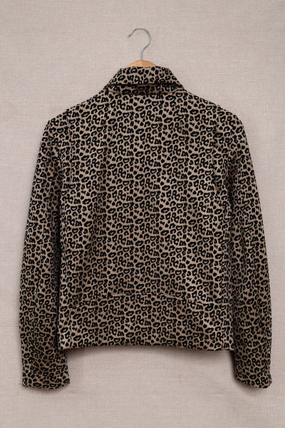 Women's Leopard Print Moto Jacket in Jackets for polished occasion-to-casual wear