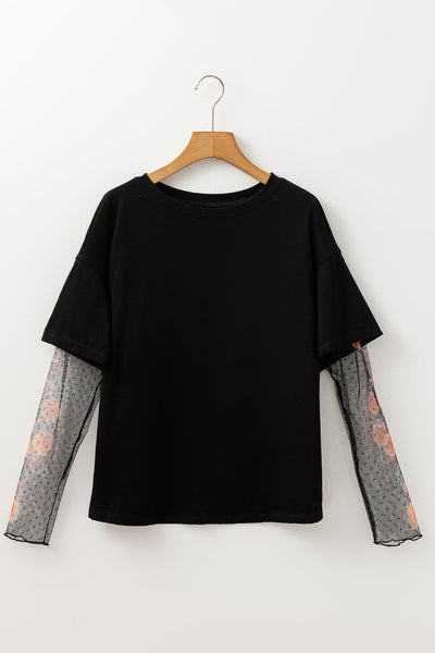 Vibrant Chic Women's Long Sleeve Patchwork Top Stylish & Comfortable Everyday Fashion for Effortless Looks