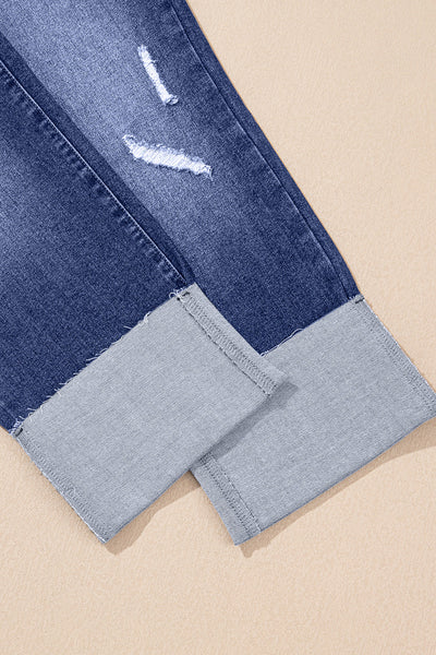 Chic Women's High-Waisted Slim Fit Jeans in Classic Blue Denim  Ideal for Casual Outfits and Everyday Style