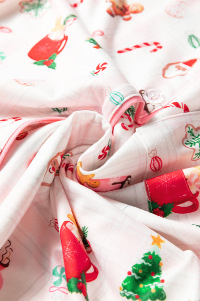 Women's Holiday Whimsy Pajama Set: Collared Short and Top Duo with practical styling and dependable silhouette control.