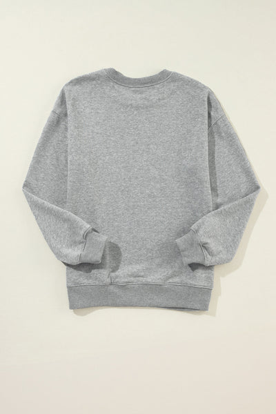 Cozy Women's Gray Classic Crewneck Sweatshirt - Stylish, Versatile Pullover for Everyday Comfort and Casual Looks