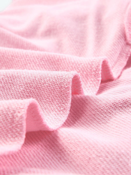 Cozy Pink Crew Neck Long Sleeve Sweatshirt