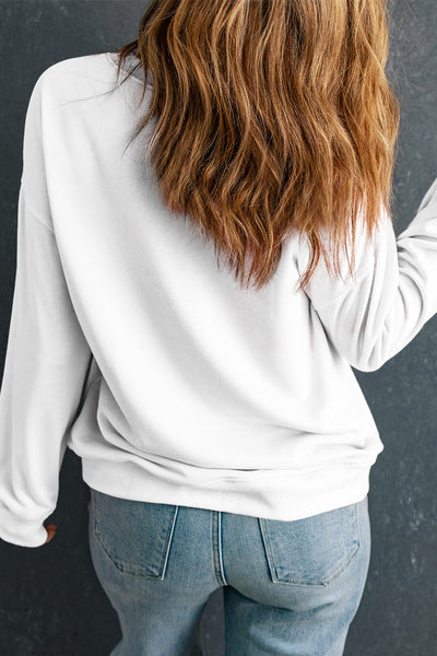 Women's Vintage Ribbon Tree Graphic Sweatshirt in Winter White