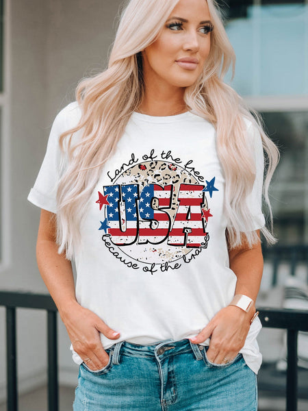 American Pride USA Flag Graphic Tee