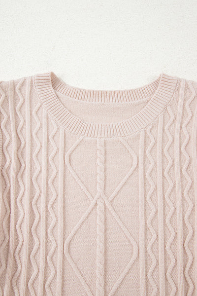 Multicolor Cozy Women's Patchwork Knit Sweater - Relaxed Fit Casual Chic Top for Effortless Style